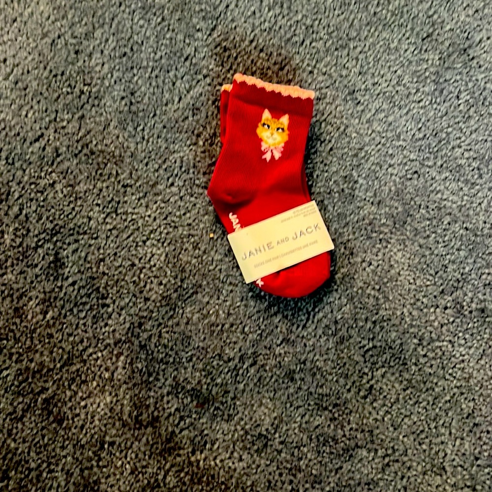 Brand new 12-24 months Jack and Janie kitty socks